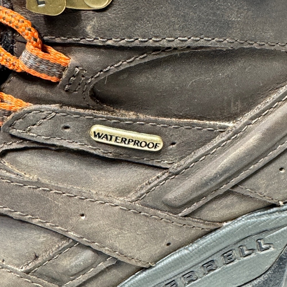 MERRELL Moab 2 Mid Waterproof Hiking Boots Mens 8.5 Wide Leather Vibram Outdoor - Picture 8 of 9